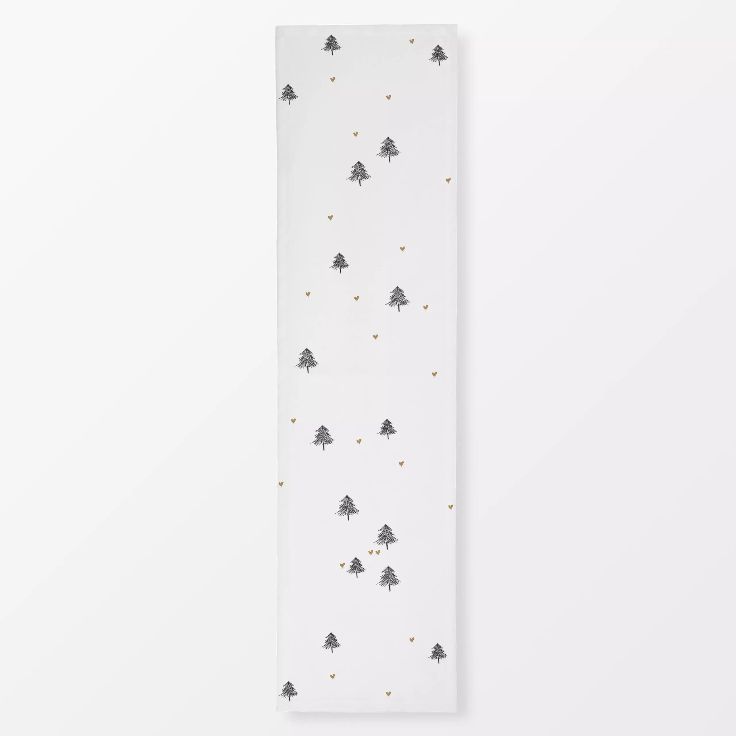 Tischläufer Wintermomente - Weihnachten, Winter - von „Alisa Knöß"; skandinavisch, Tanne, Herzen, Weihnachtsbaum, Weihnachte...