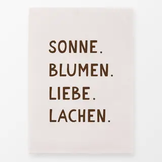 Geschirrtücher Sonne Blumen Liebe Braun