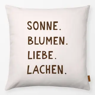 Kissen Sonne Blumen Liebe Braun