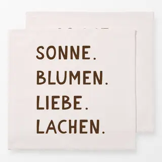 Servietten Sonne Blumen Liebe Braun