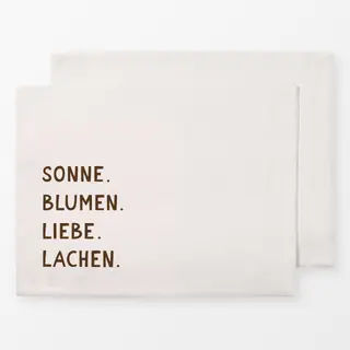 Tischset Sonne Blumen Liebe Braun