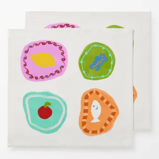 Servietten Keramikteller Kreide