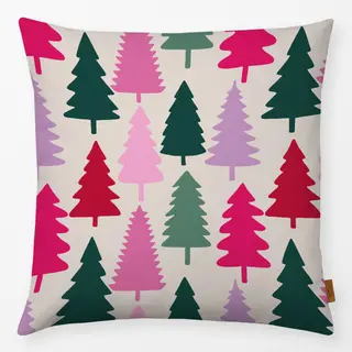 Kissen Weihnachtsbäume bunt