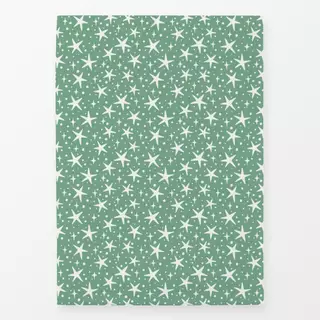 Geschirrtuch festive stars - green