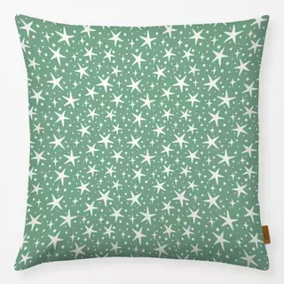 Kissen festive stars - green
