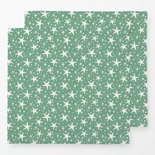 Servietten festive stars - green