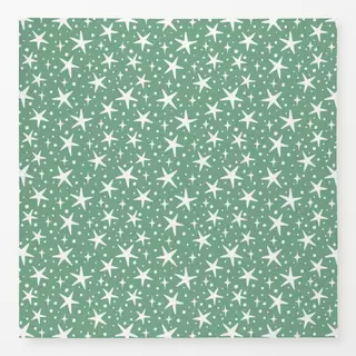Tischdecke festive stars - green