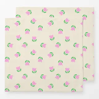 Servietten Tulpenwiese Beige Rosa