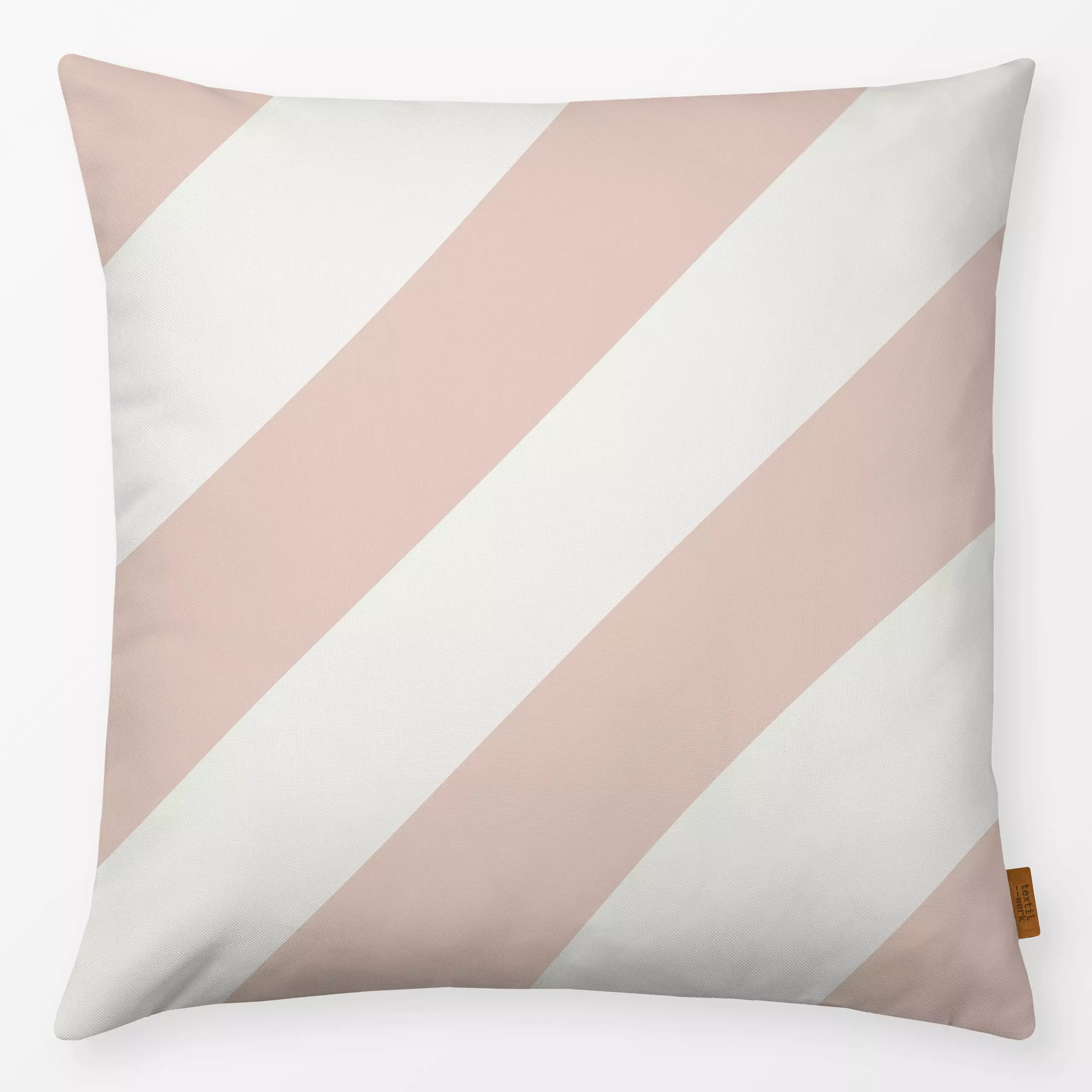 Kissen Diagonal gestreift rosa - Kinderzimmer & Motive für Kinder, Symbole & Muster - von „Katrin Graff"; Kinder, abstrakt, ...