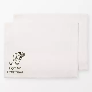 Tischset Hund mit Blume boho