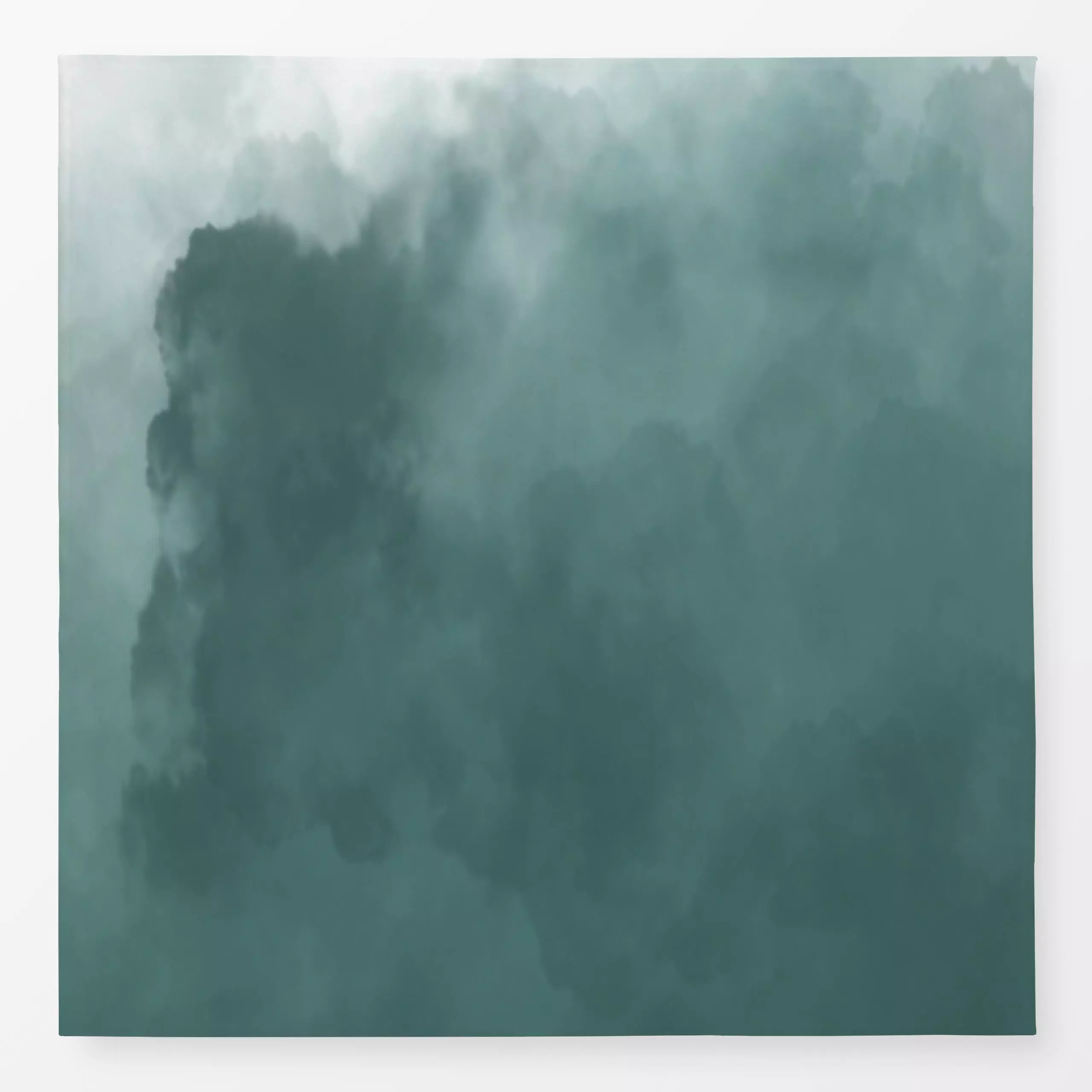 Tischdecke Grüner Nebel - Herbst, Winter - von „Ute Arnold"; Nebel, Batik, grun