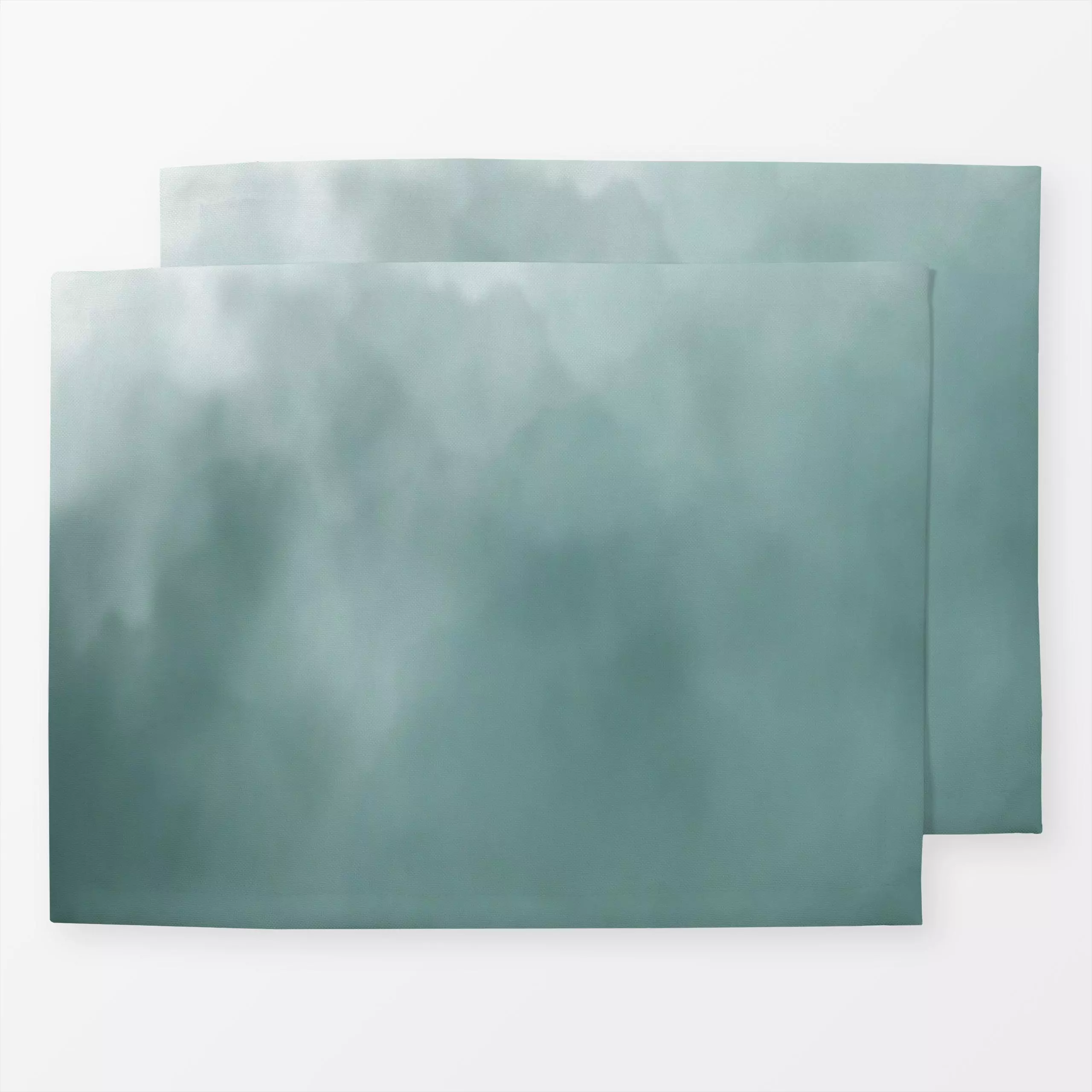 Tischset Grüner Nebel - Herbst, Winter - von „Ute Arnold"; Nebel, Batik, grun