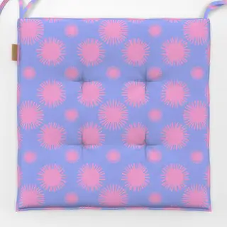 Sitzkissen Sunshine Muster Blau Rosa