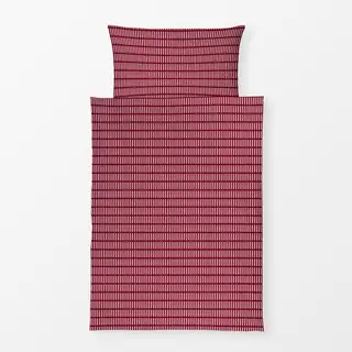 Bettwäsche Kirschrot Soft Stripes