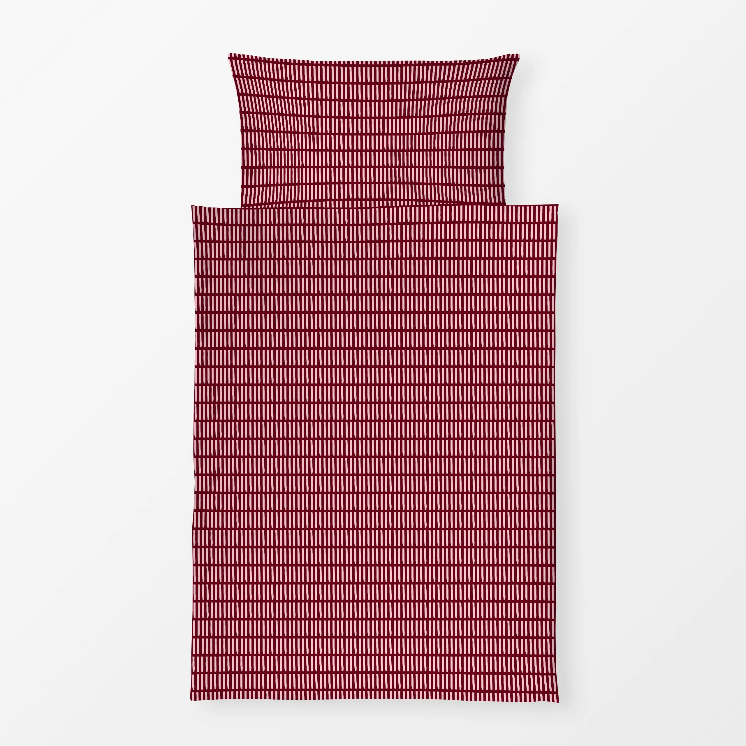 Bettwäsche Kirschrot Soft Stripes - Symbole & Muster - von „Lisa Jasmin Bauer"; minimal, Streifen, modern, gestreift