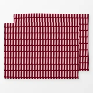 Tischset Kirschrot Soft Stripes