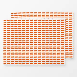 Tischset Sunny Orange mini stripes