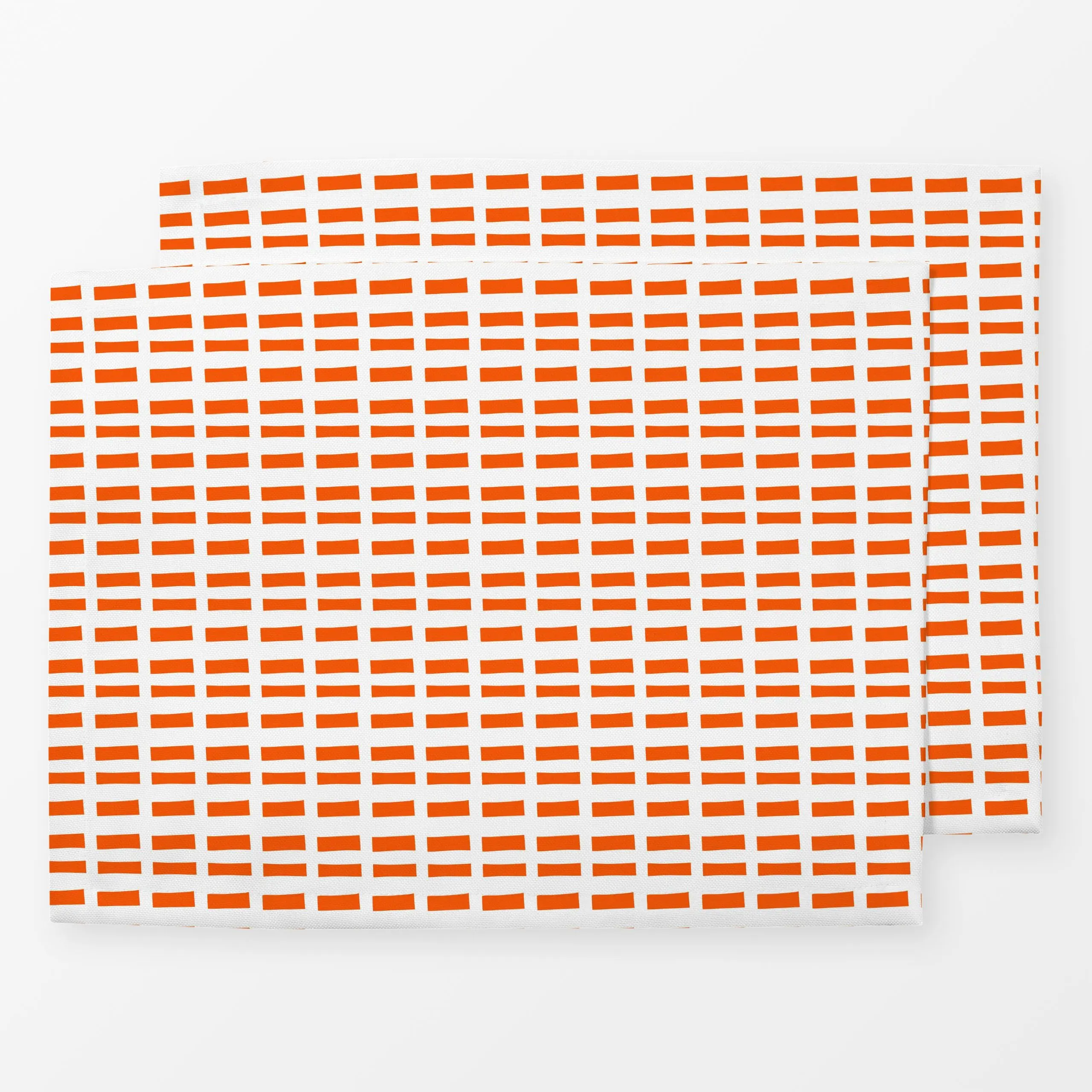 Tischset Sunny Orange mini stripes, gemustert, von Lisa Jasmin Bauer