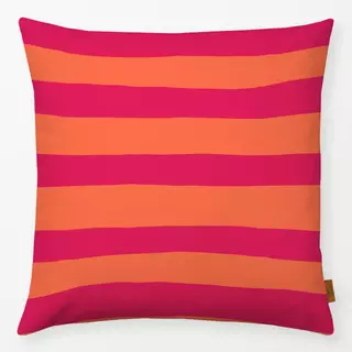 Kissen Bold Stripe rot orange No1