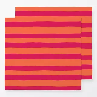Servietten Bold Stripe rot orange No1