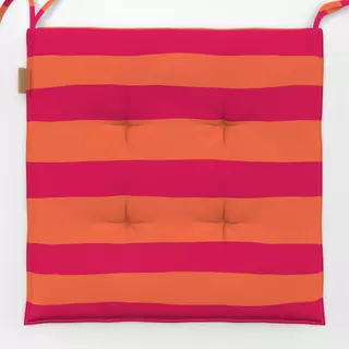 Sitzkissen Bold Stripe rot orange No1