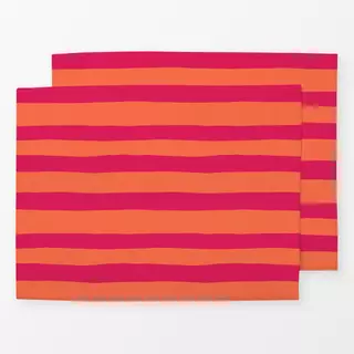Tischset Bold Stripe rot orange No1