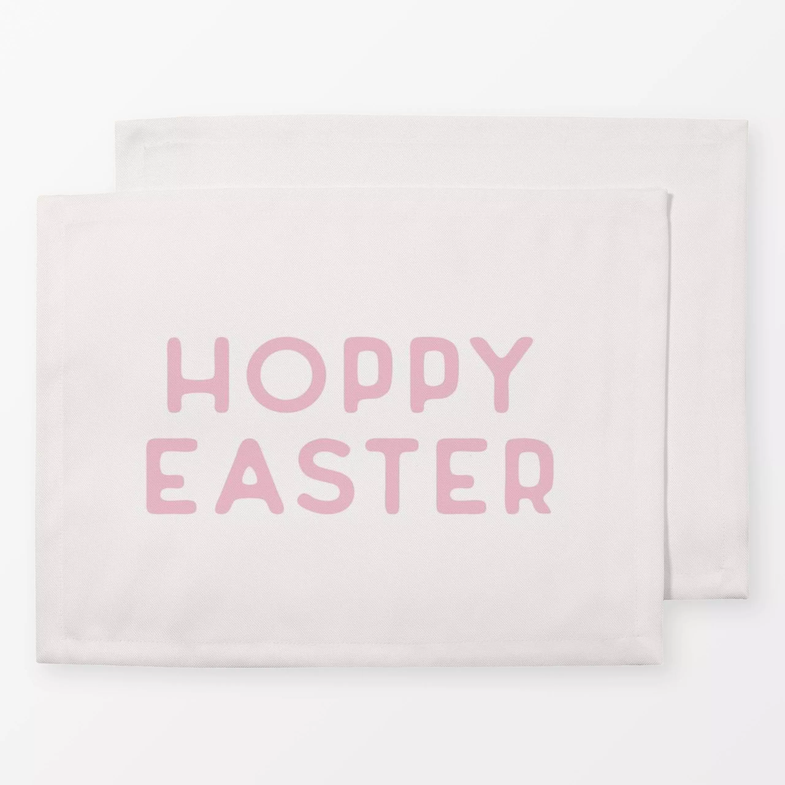 Tischset Hoppy Bunny rosa - Frühling, Sprüche & Schriftzüge, Anlässe, Ostern - von „Kruth Design"; Lustig, Ostern, Osterhase...