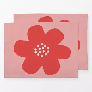 Tischset Flower 4 Red Pink