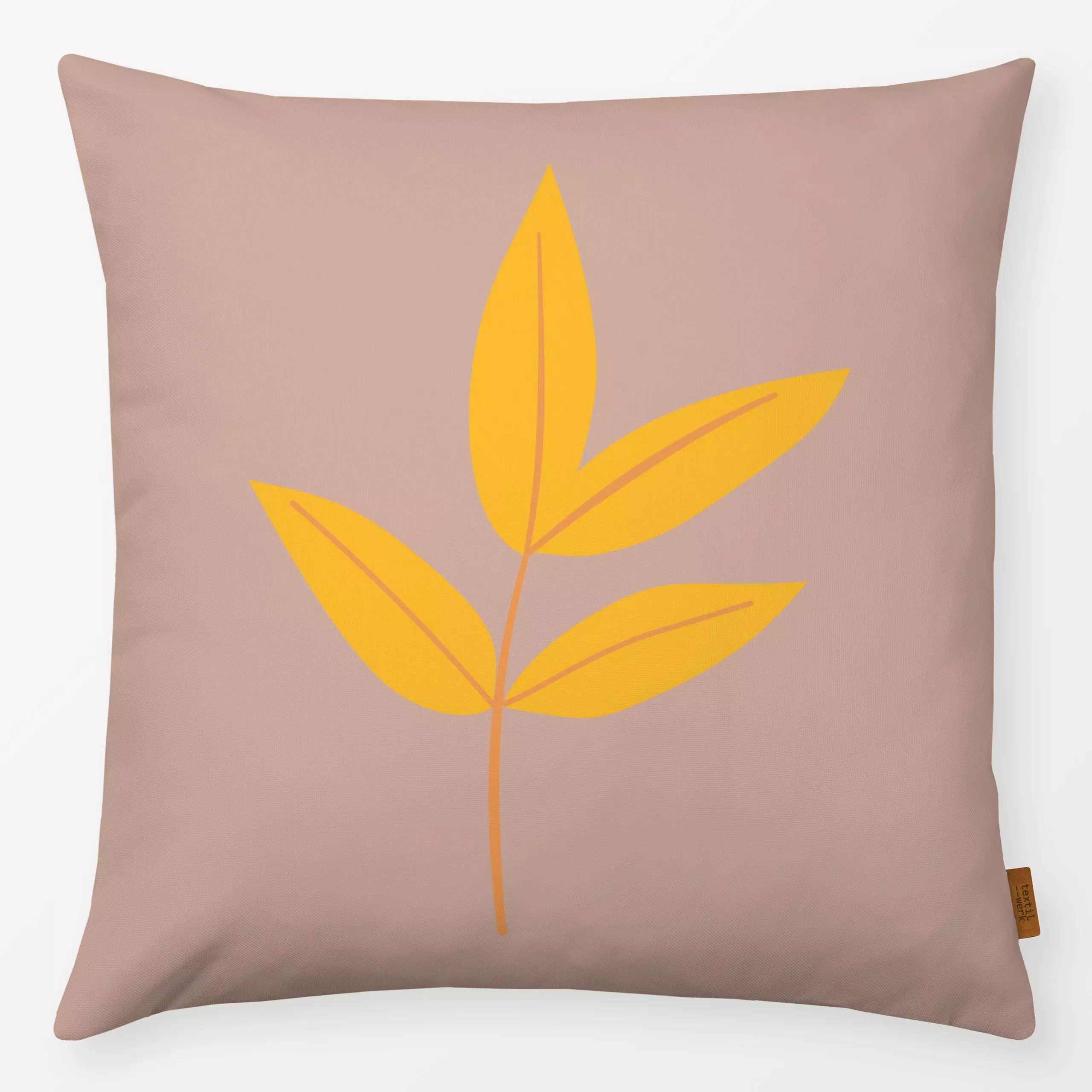 Kissen Herbstzauber Blatt - nude - Herbst, Pflanzen & Botanik - von „Heyduda"; Natur, Blatt, Wald, outdoor, herbstlich, Gart...