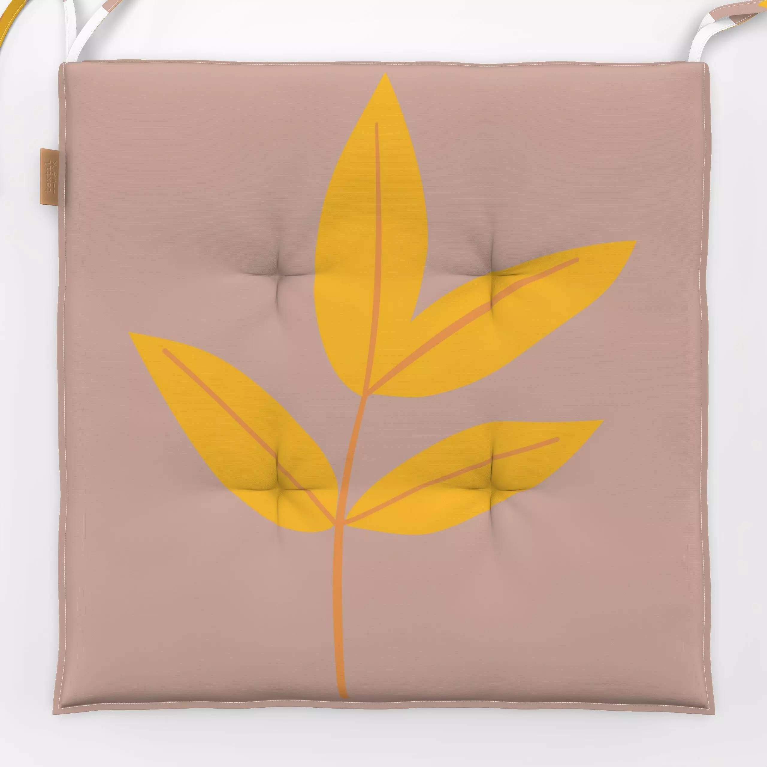 Sitzkissen Herbstzauber Blatt - nude - Herbst, Pflanzen & Botanik - von „Heyduda"; Natur, Blatt, Wald, outdoor, herbstlich, ...