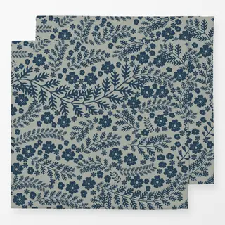 Servietten Blumen Garten Blau Midsommar