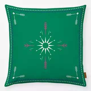 Kissen Cool Boho Sun Ornaments green