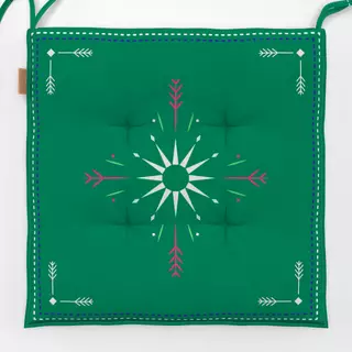 Sitzkissen Cool Boho Sun Ornaments green