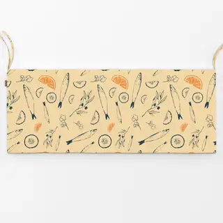 Bankauflage Santorini Fish Pattern