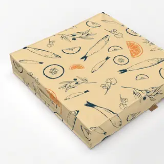 Bodenkissen Santorini Fish Pattern