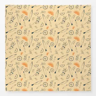 Tischdecke Santorini Fish Pattern