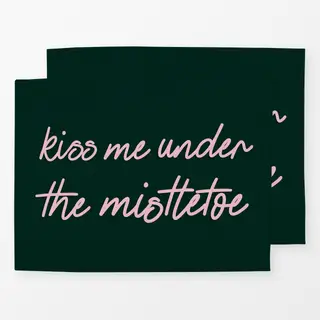 Tischset Kiss Me Under The Mistletoe