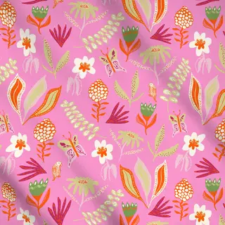 Meterware Frühlingserwachen Pink