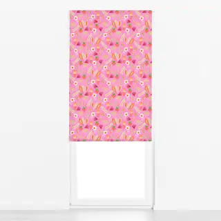 Raffrollo Frühlingserwachen Pink