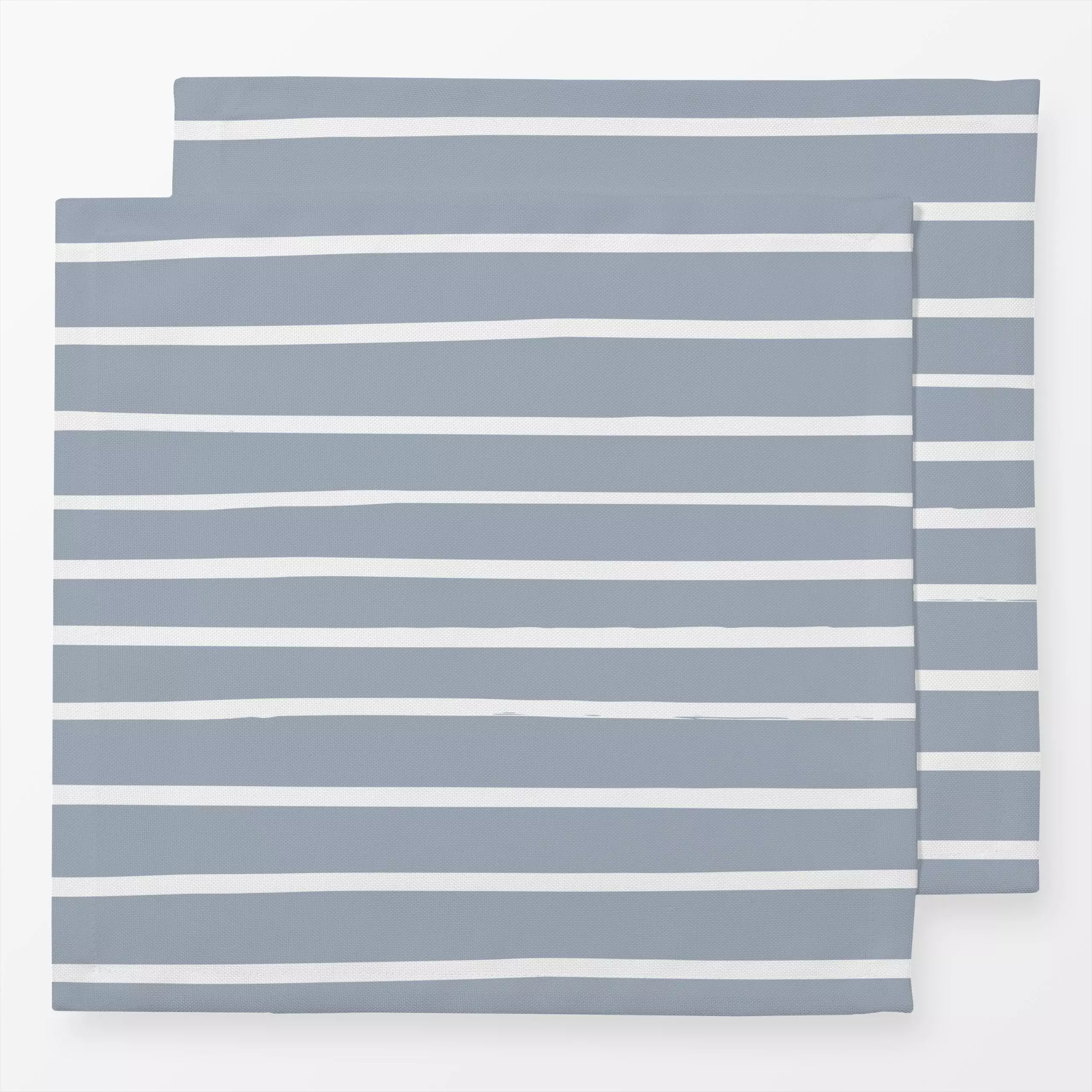 Servietten Handgemalte Streifen Blaugrau - Winter, Symbole & Muster - von „Uta Naumann"; Muster, minimal, Streifen, Herbst, ...