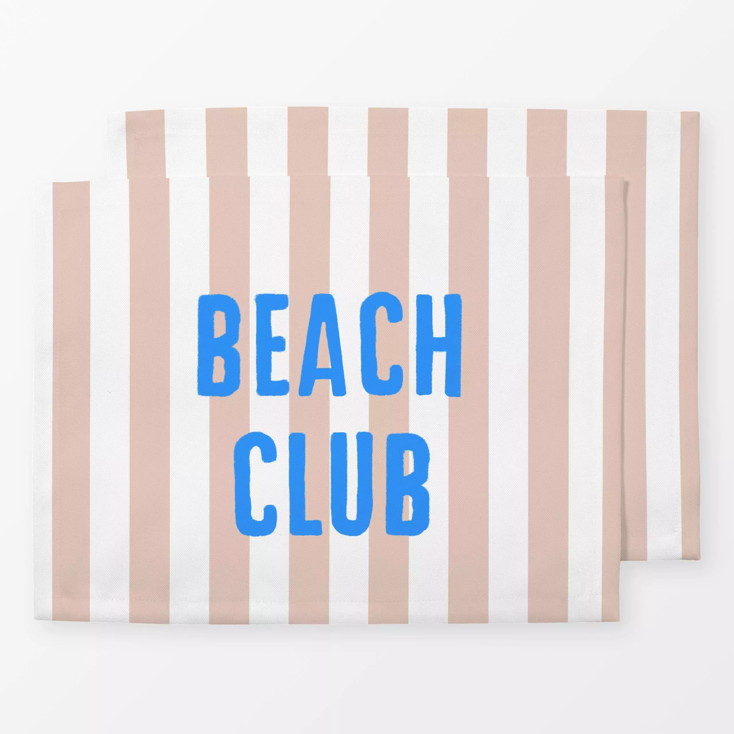 Tischset Beach Club Streifen Beige, Spruch, Sommer, von Alisa Knöß