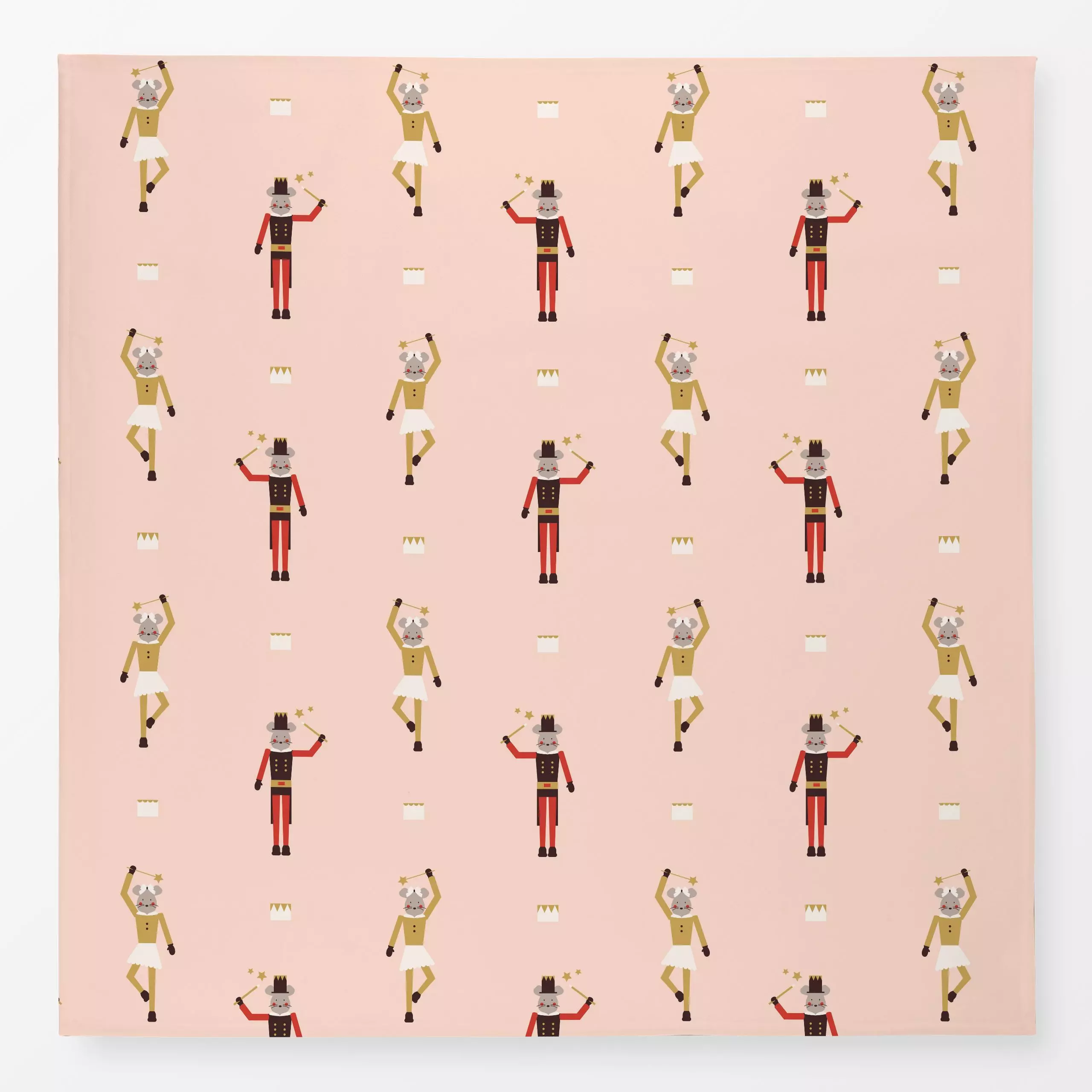 Tischdecke Wichtel Zauber Pattern Rosa - Kinderzimmer & Motive für Kinder, Anlässe - von „Jana Moßmann"; Sterne, Weihnachten...