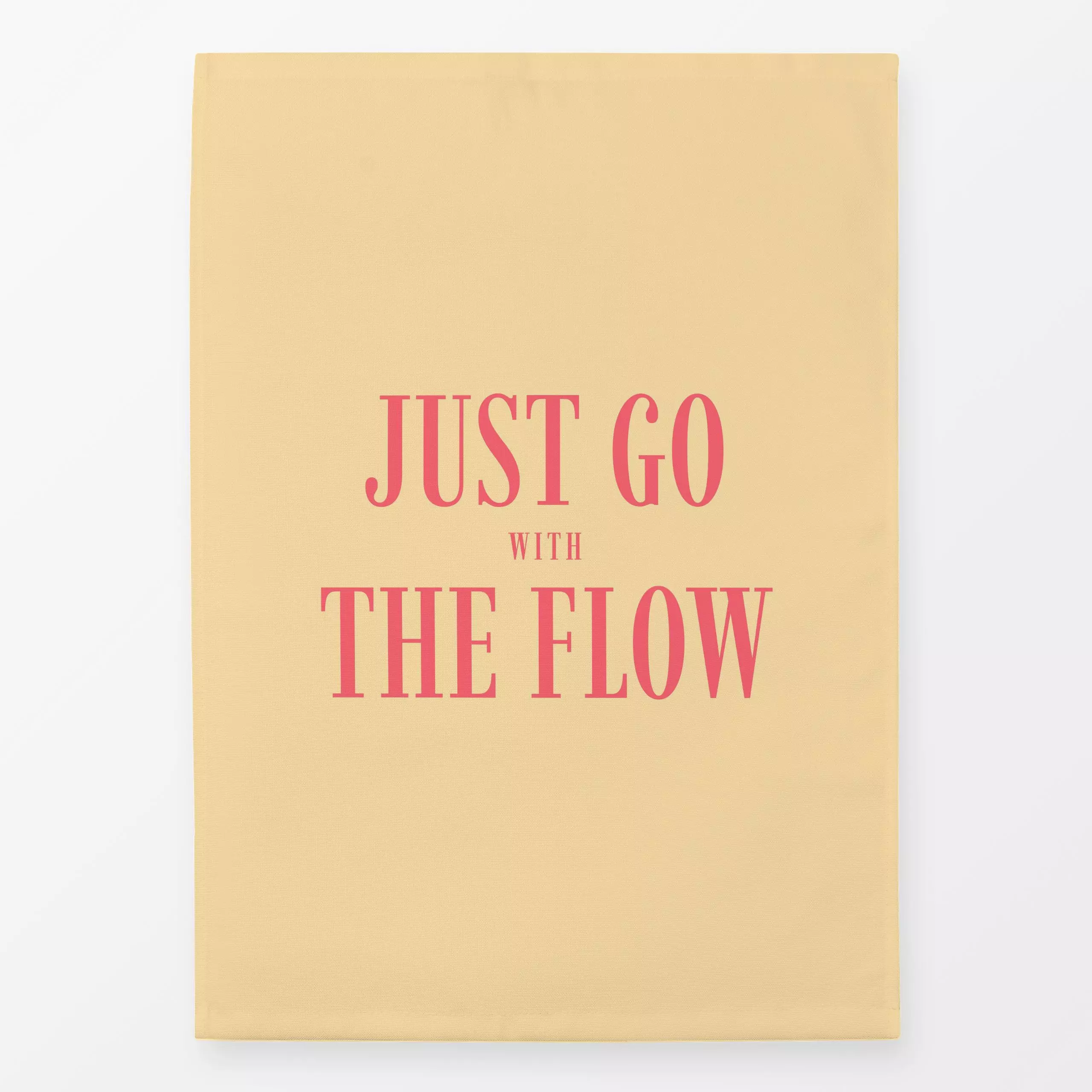 Geschirrtücher Just Go With The Flow - Sprüche & Schriftzüge, Retro & Vintage - von „Jana Moßmann"; Retro, Yoga, selfcare, h...