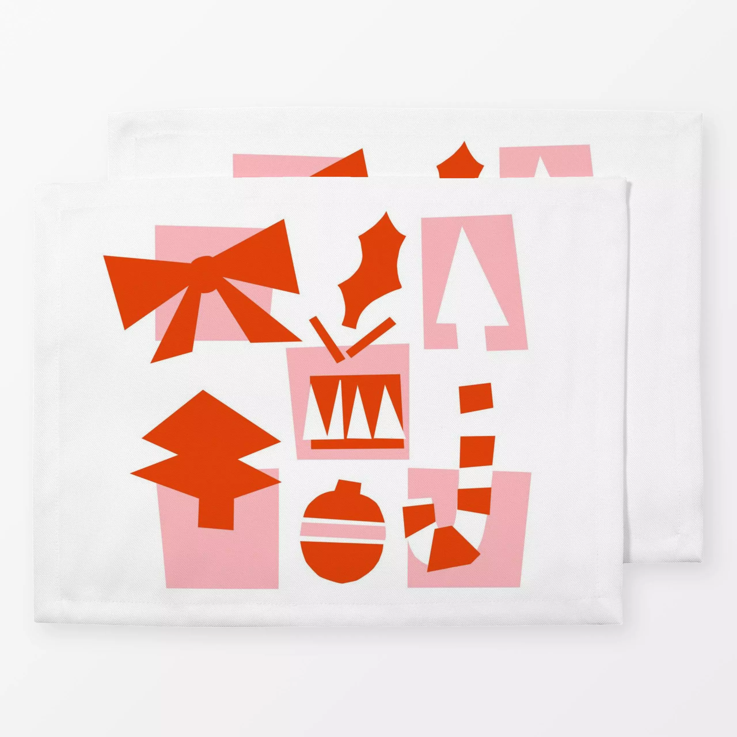Tischset Christmas Checkerboard - Weihnachten, Winter, Symbole & Muster - von „Lisa Jasmin Bauer"; Weihnachten, weihnachtsge...