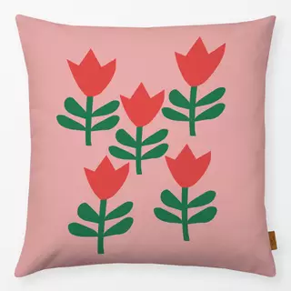 Kissen Flowers 3 Red Green