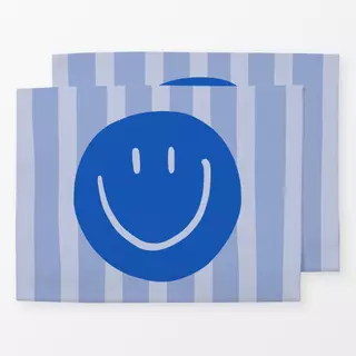 Tischset Smile Stripes hellblau