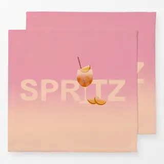 Servietten Spritz Typo Verlauf Rosa