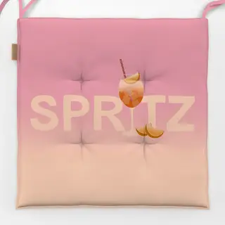 Sitzkissen Spritz Typo Verlauf Rosa