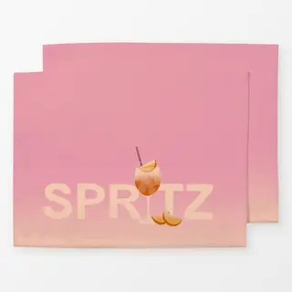 Tischset Spritz Typo Verlauf Rosa