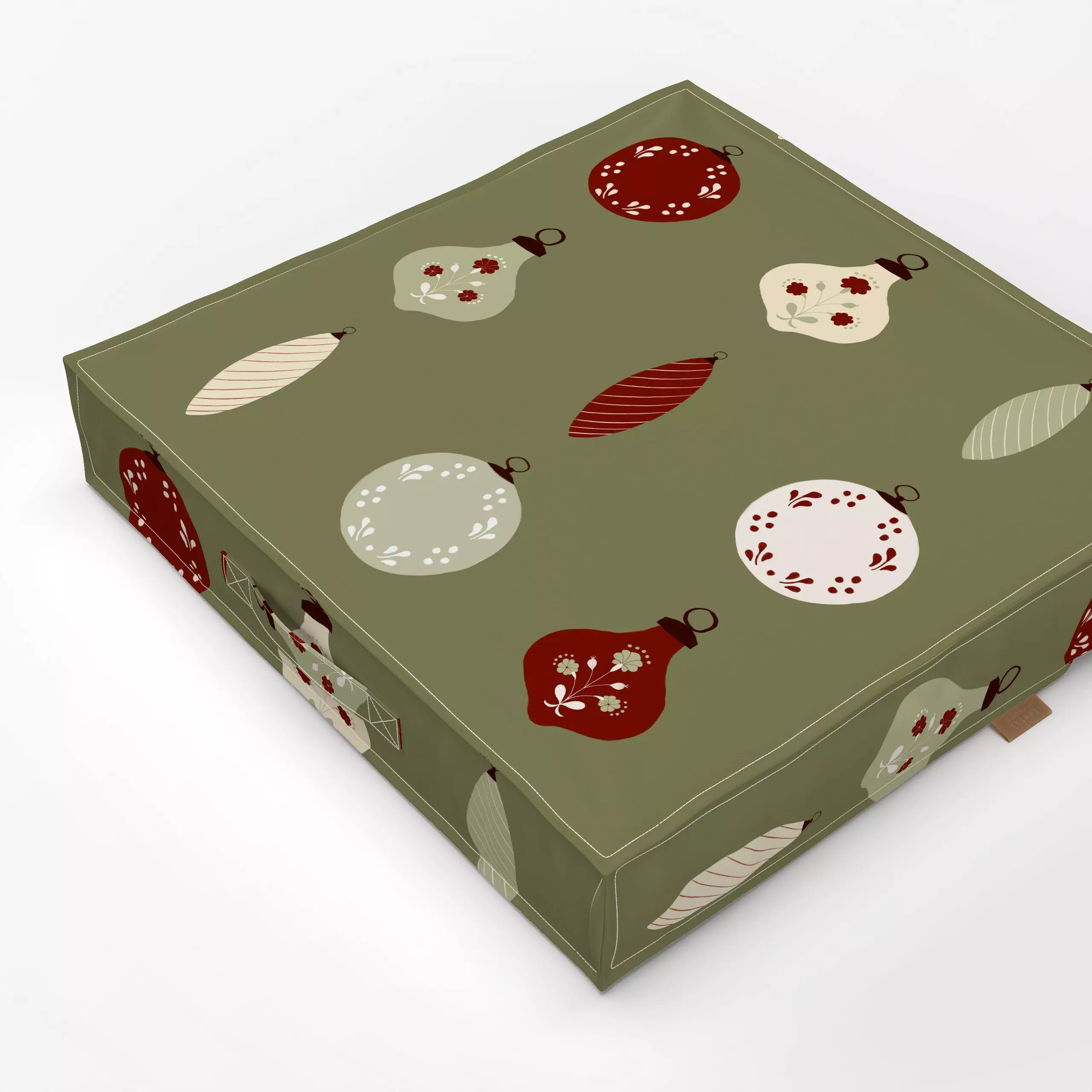 Bodenkissen Weihnachtskugeln Muster - Weihnachten - von „Sophie Augustin Illustration"; Weihnachten, weihnachtlich, Weihnach...